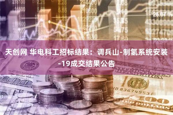 天创网 华电科工招标结果：调兵山-制氢系统安装-19成交结果公告