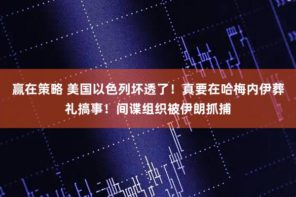 赢在策略 美国以色列坏透了！真要在哈梅内伊葬礼搞事！间谍组织被伊朗抓捕